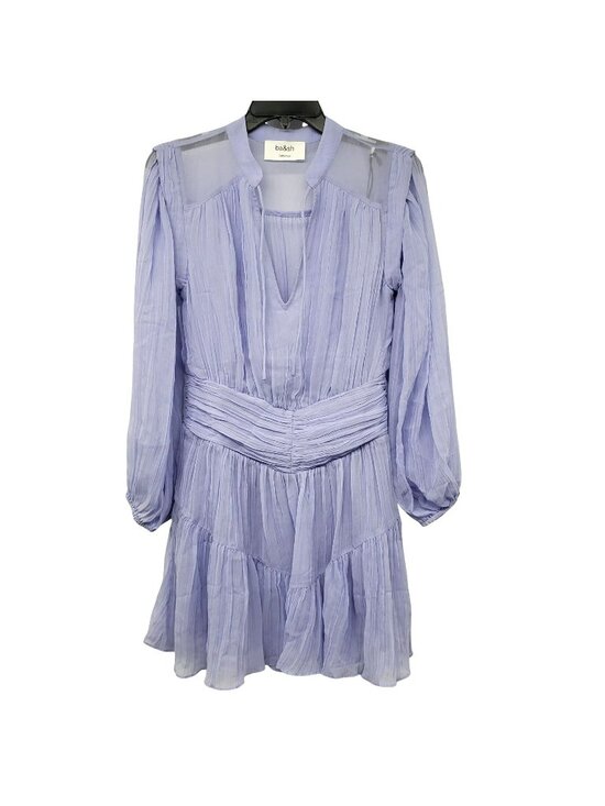 ba&sh Dresses & Skirts - NEW Ba&sh $495 Lilac Purple Chiffon Elastic Waist Blouson Mini Dress Wedding